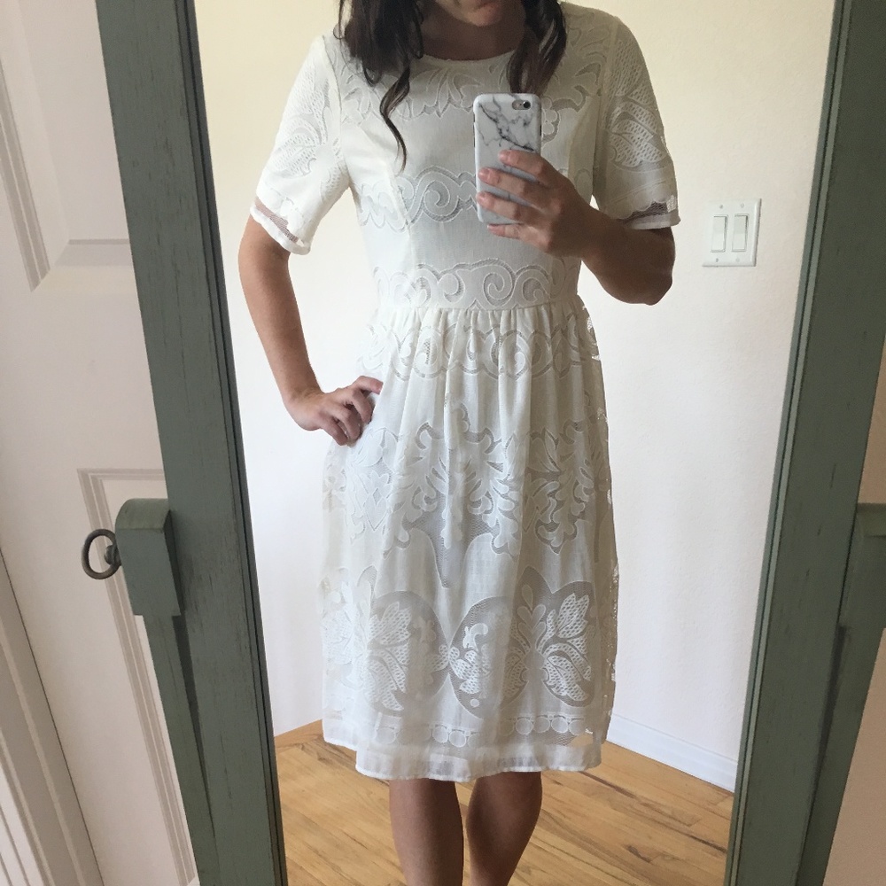 Cream Lace Dress